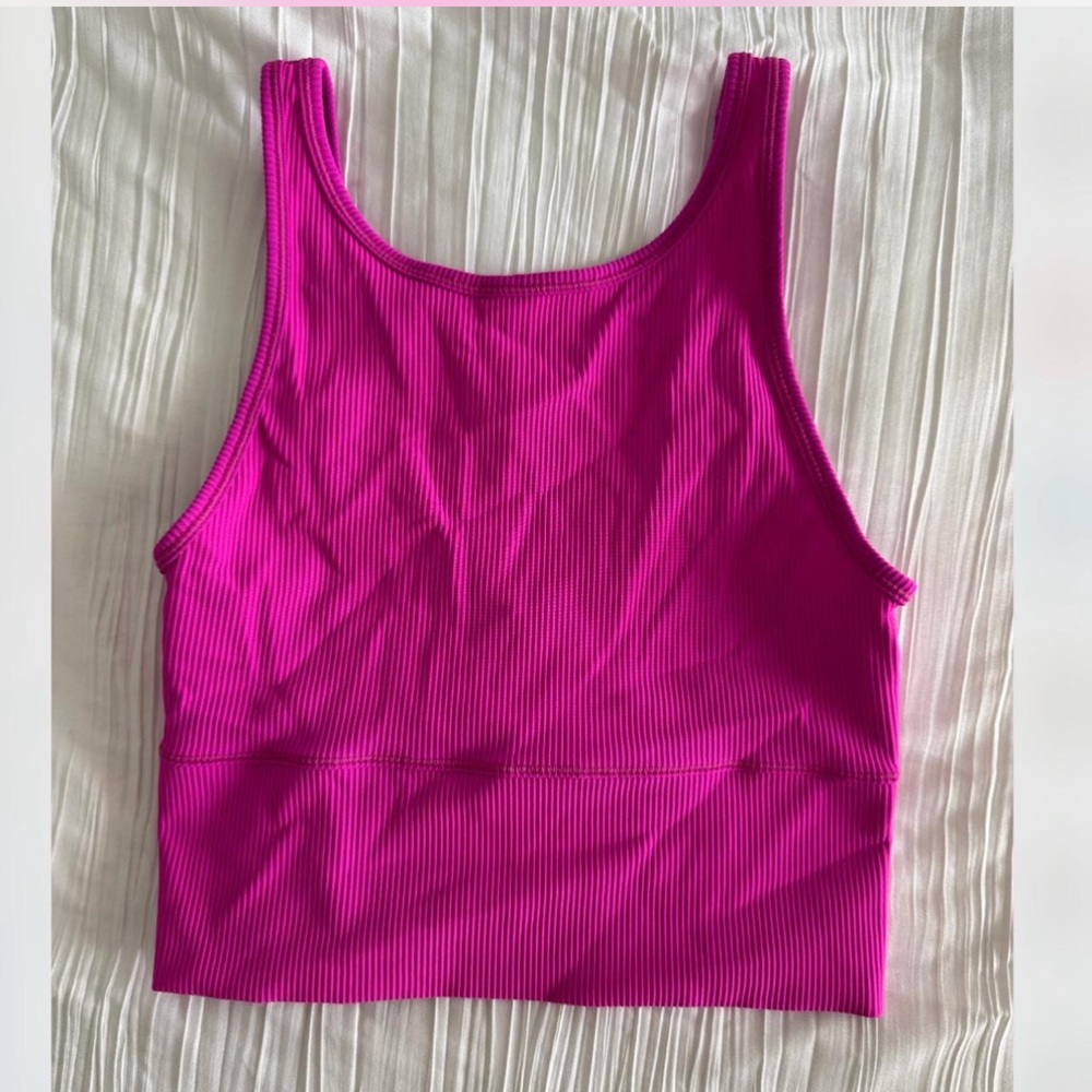 Lululemon Top Power Pivot Ribbed Tank Top